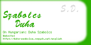 szabolcs duha business card